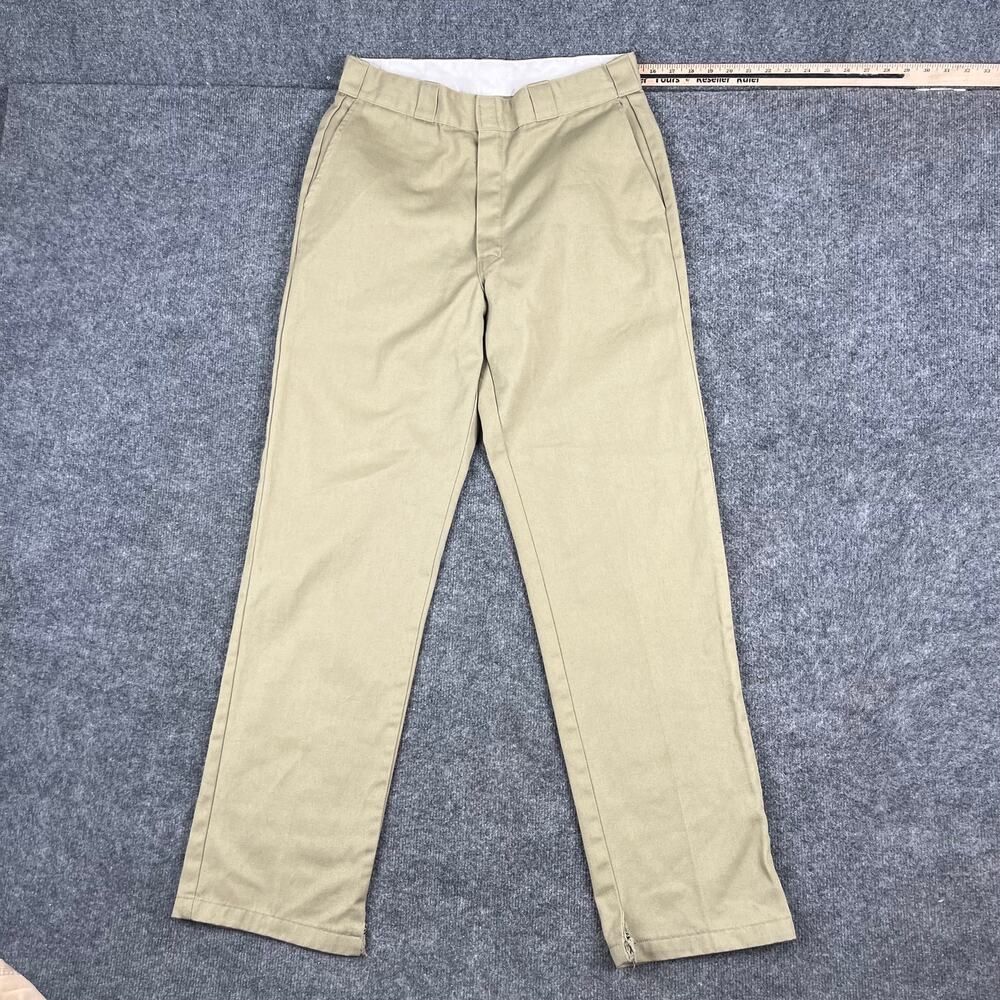 Dickies Pants Mens 34x34 Khaki Workwear Straight‎ Leg Classic Uniform